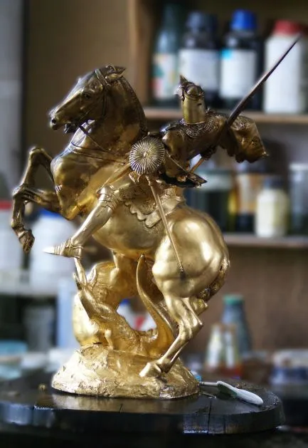 Restauration Fremiet bronze dorure
