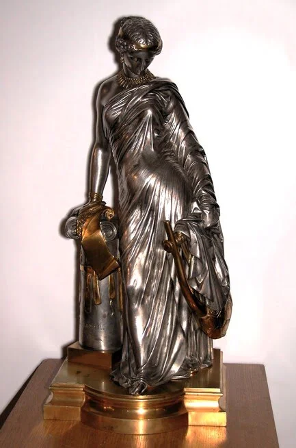 Pradier Sapho dorure - argenture vieillie après réstauration